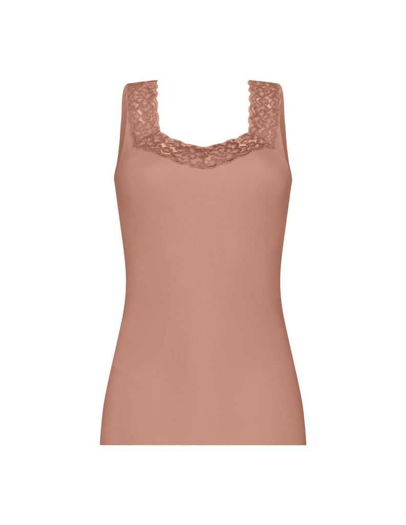 Singlet Lace Top Pink-Nut